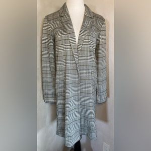 Divided by H&M Longline Plaid Blazer- Size XS